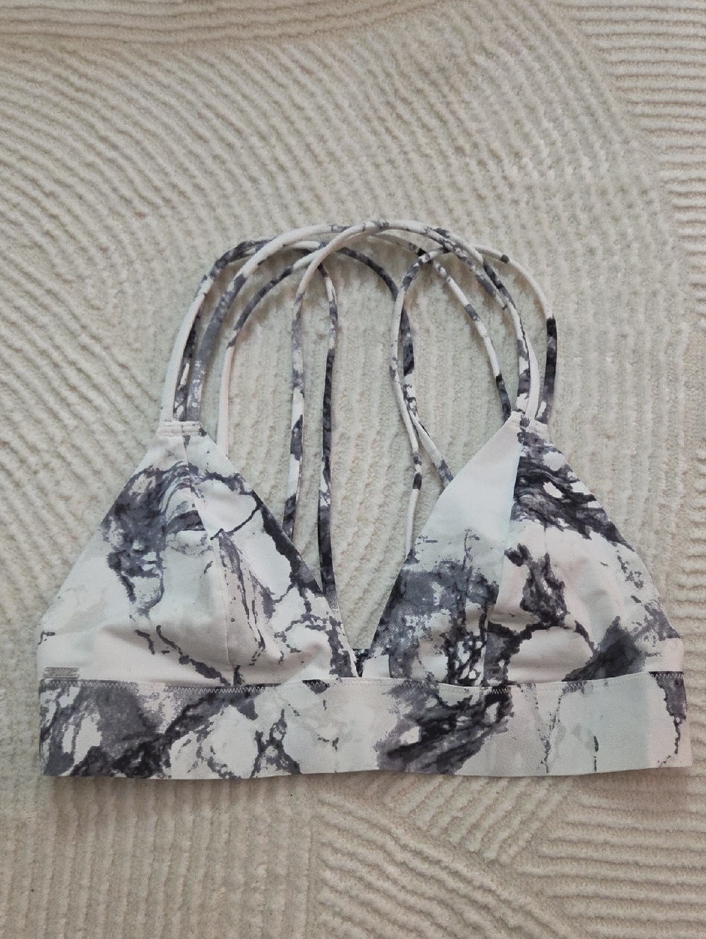 PINK Victoria's Secret Marble Print Bralette - Black & White